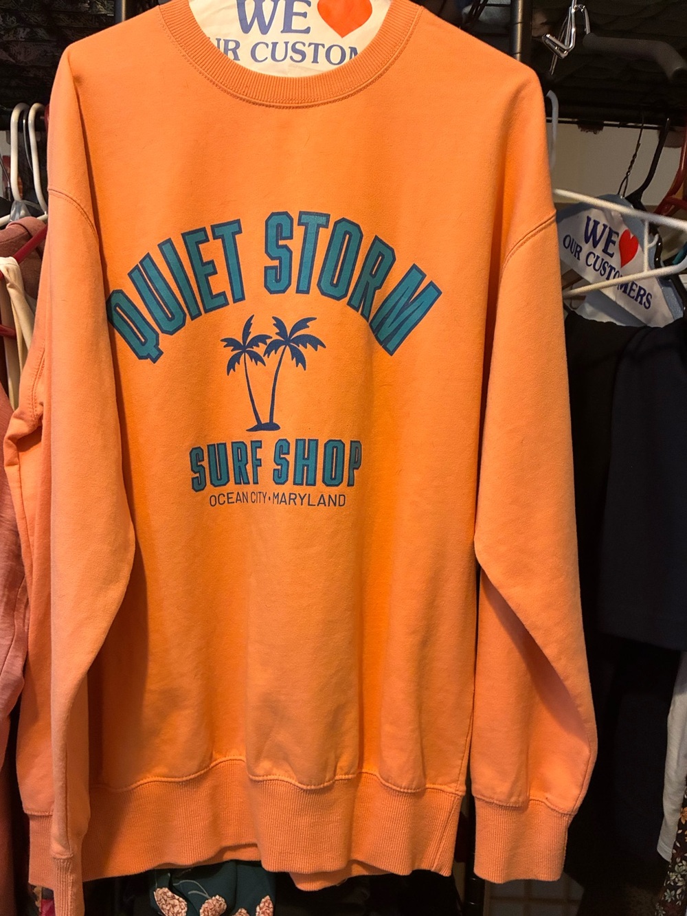 Surf Shop Peach Crewneck Sweatshirt